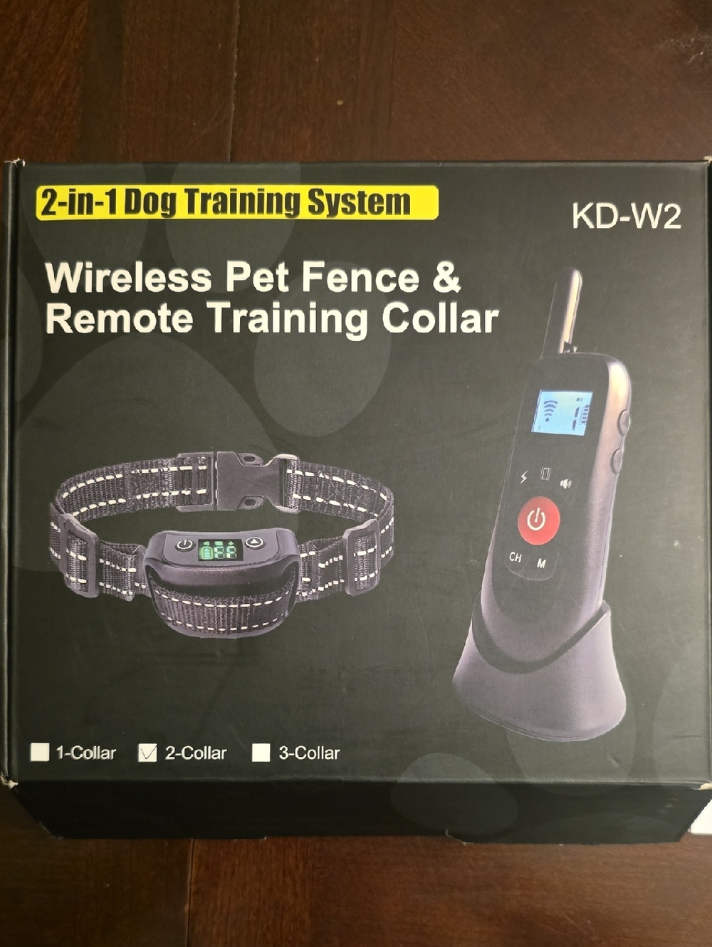 Wireless Pet Fence & Remote Training Collar - Black